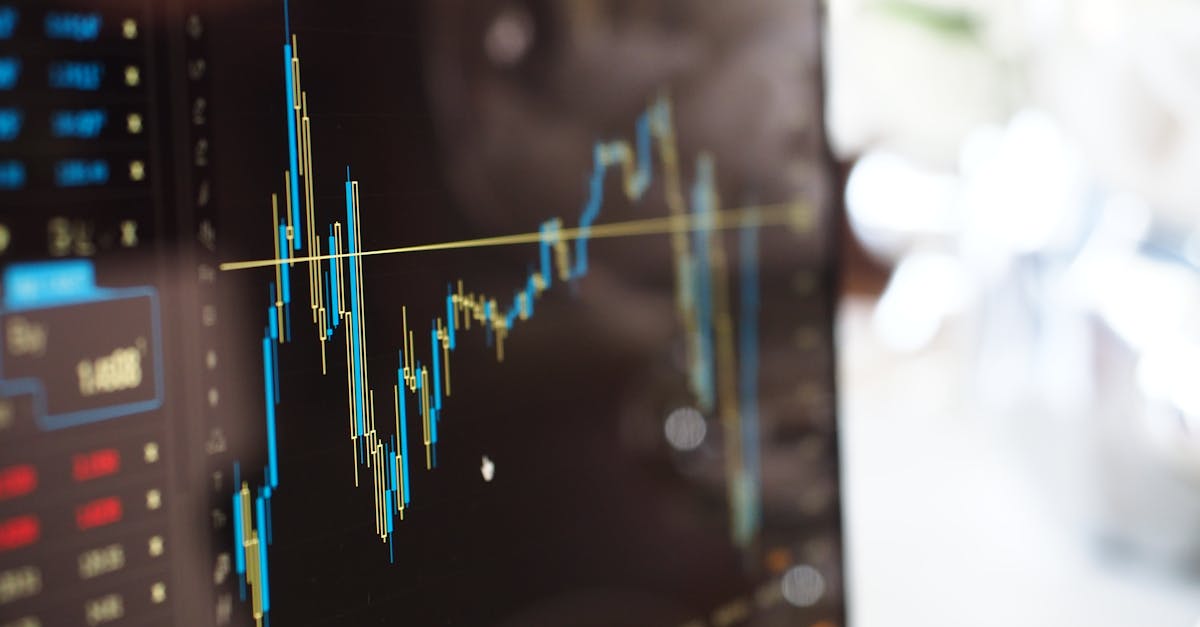 Forex trading in the UK - Detailed view of financial trading graphs on a monitor, illustrating stock market trends.