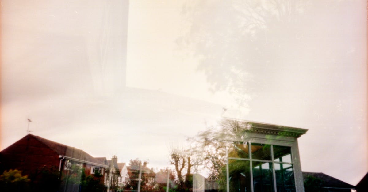 money saving in gardening - Artistic double exposure capturing a house exterior in Woking, England.