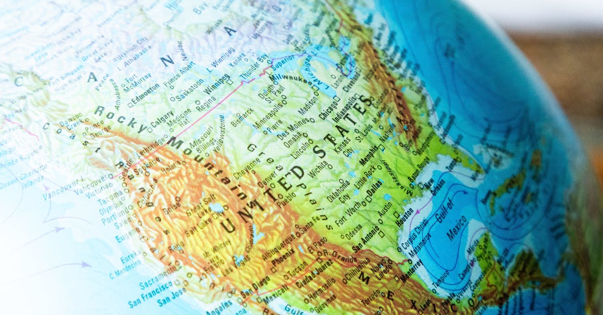 Earning through online course creation - Close Up of North America on Globe Map