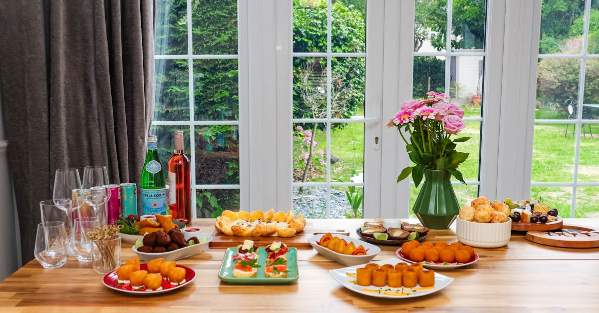coin collection profit - A vibrant indoor food spread with drinks and a floral centerpiece, perfect for gatherings.